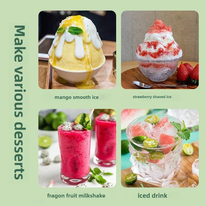 220V Automatic Ice shavers Small household electric ice Shaved Machine two speed Adjustable ice shaving machine 110V ice Crusher