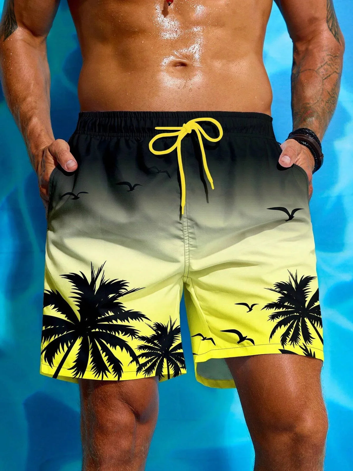 Breathable Swim Trunks with Pockets