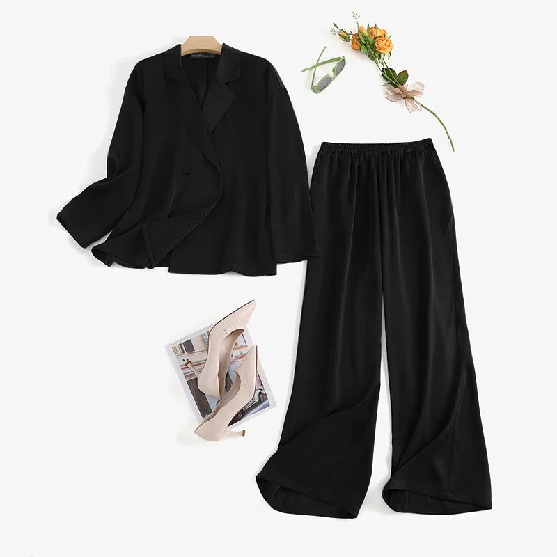 ZANZEA  2024 Fashion Women Loose Pants Sets Long Sleeve Shirts Wide Leg Pants Lady Casual Office Outfits Tracksuit Streetwears