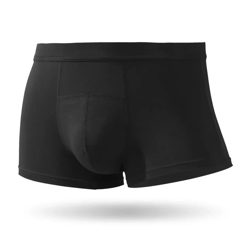Men's Underwear - Silk Flat-front Briefs - Modal Four-Piece Briefs - Summer Breathable - Summer Lightweight Underpants