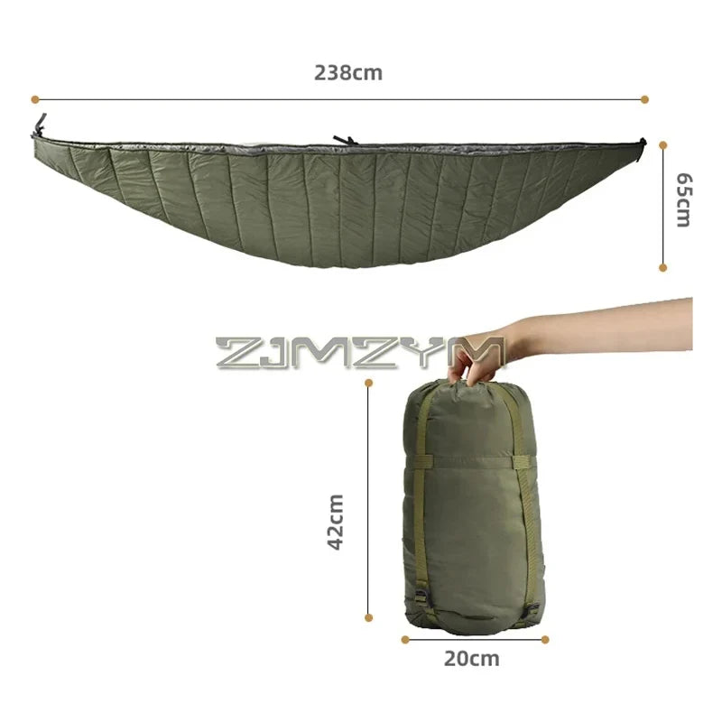 Camping Hammock Underquilt Full Length Big Size Under Quilts for Hammocks, Camping Backpacking Winter Cold Weather Warm Blanket