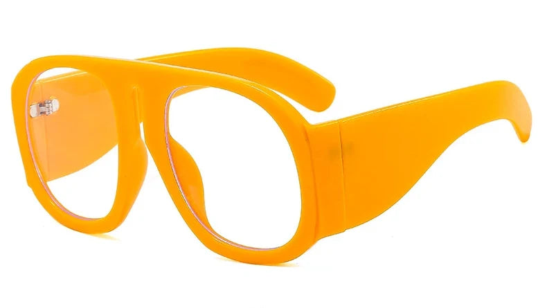 Gafas de sol de piloto con lentes degradadas para mujer, de moda, de marca, de montura grande, transparentes, para mujer 2021, gafas de sol transparentes
