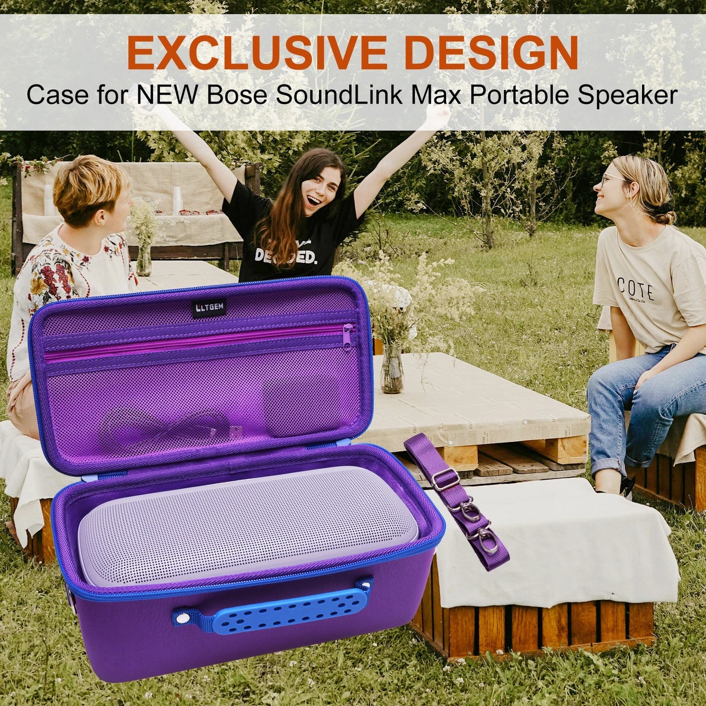 Bluetooth Speaker Case for Bose SoundLink Max Portable Bluetooth Speaker Storage Carrying Bag Accessories for Bluetooth Speaker
