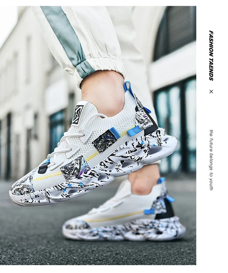 Men's Casual Sneakers Breathable Luxury Trainer Race Shoes Fashion Loafers Running Shoes for Male