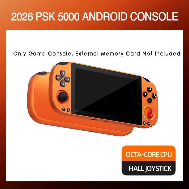 5.0 Inch FHD IPS Handheld Game Console PSK5000 with XBOX/SWITCH Layout,Helio G85 Octa-Core,6+128GB,Hall Joystick