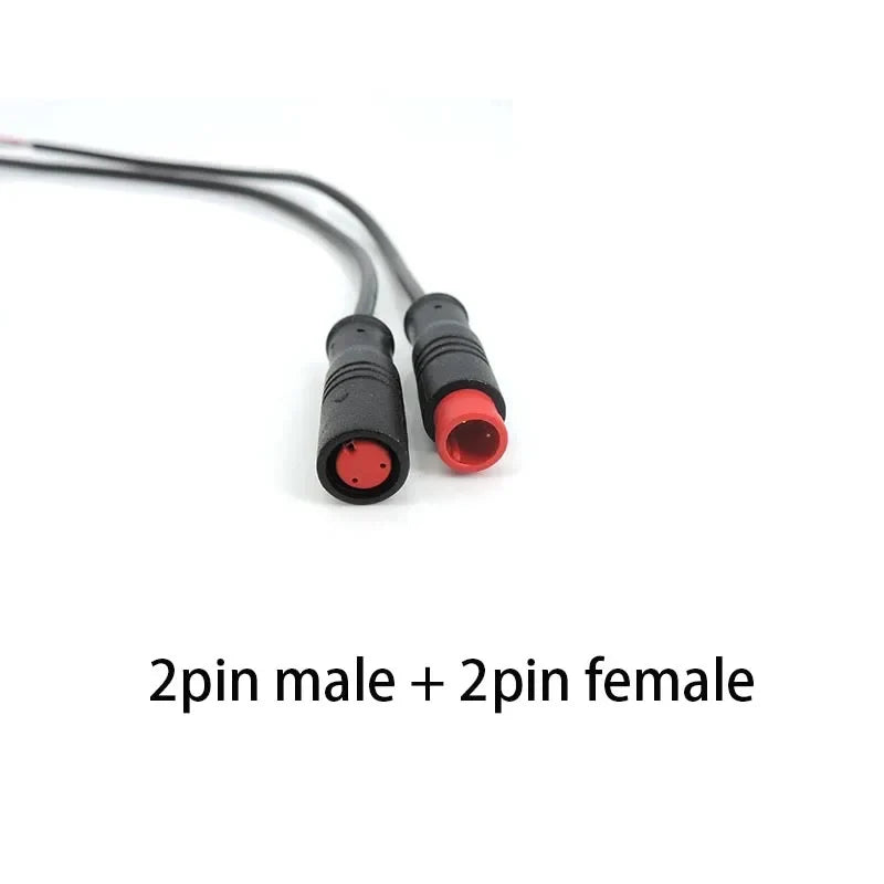 Male+Female Connector 2 3 4 5 6Pin M8 Cable Waterproof Connector For Ebike Optional Cable Ebike Accessories