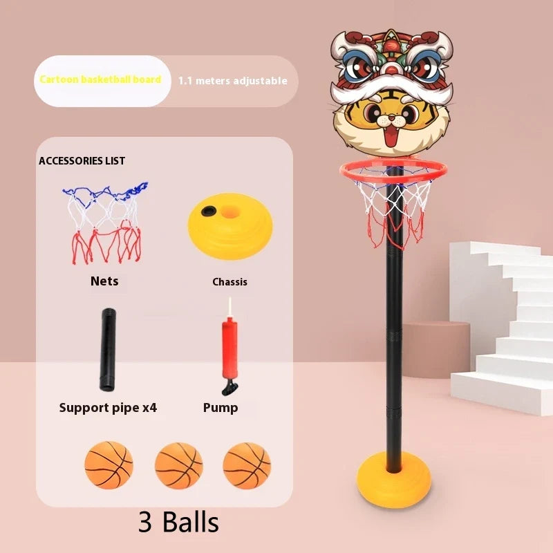 Children's Version Vertical Adjustable Lifting Basketball Rack Outdoor Home Indoor Sports Crtoon Rebound Parent-child Interacti