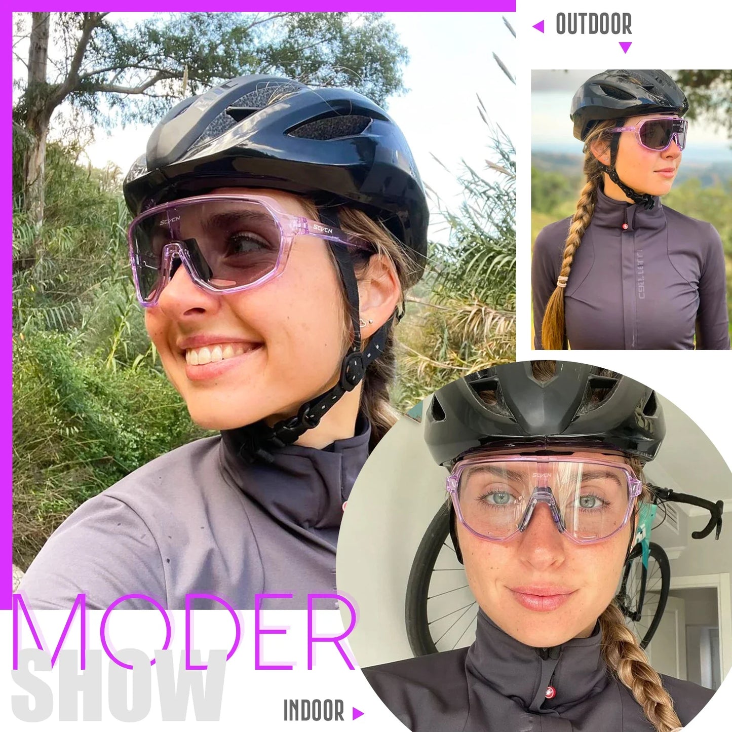 Photochromic Cycling Glasses Bicycle for Outdoor Sports Sunglasses MTB Road Bike Goggles Bike Eyewear Men Women Cycl Equipment