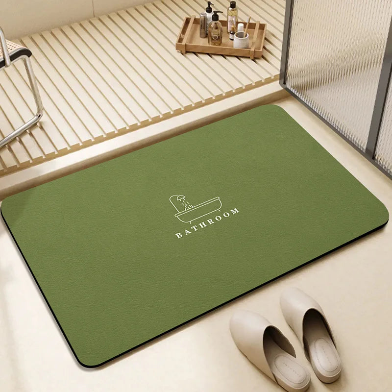 VIKAMA Bathroom Water-Absorbing Rug Simple Solid Color Easy To Clean Perfect For Entrance Bathroom And Floor Deco Of The Home.