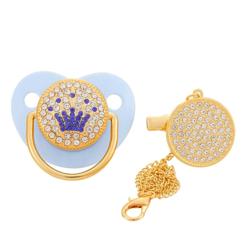 Baby Shower Gifts Baby Pacifier Rhinestone Pacifier Clips Princess