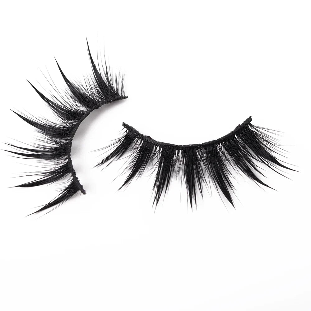 Yiernuo 1/5 Pairs Cosplay Anime Eyelashes Manga Lashes Dramatic Fairy Clusters Lashes Wet Look Lashes