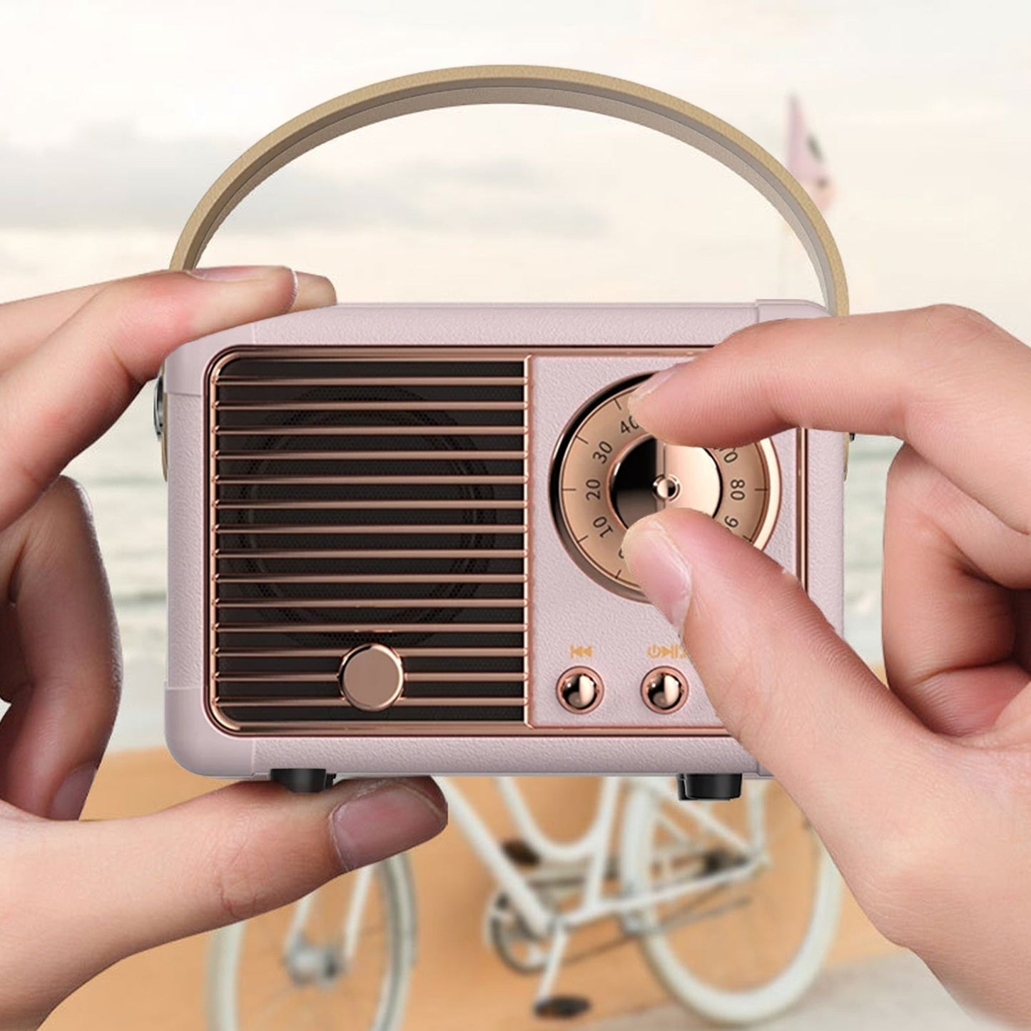 Altavoces Bluetooth Compactos Retro con Radio | Cocina + Metal