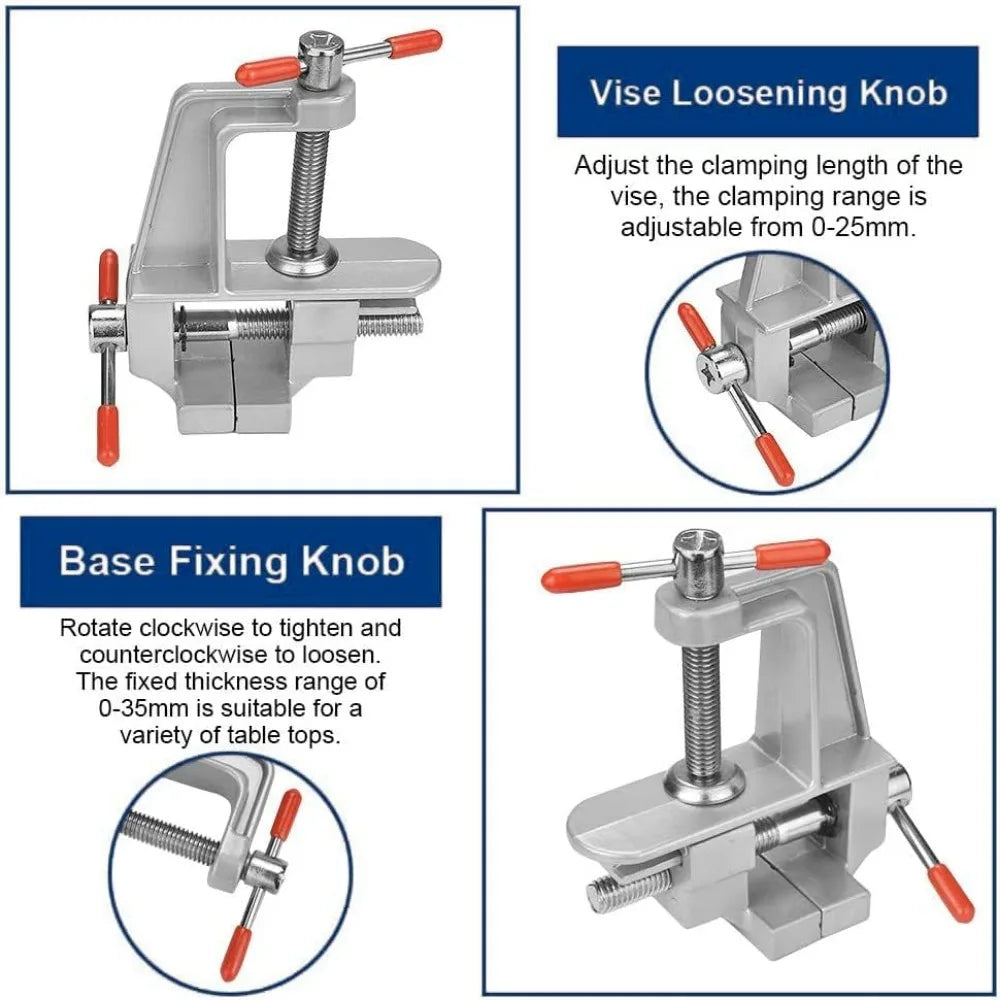 Portable Mini Jeweler's Table Clamp - Small Hobby Bench vice Craft Repair Tool - Jewelers Clamps Workbench Accessory