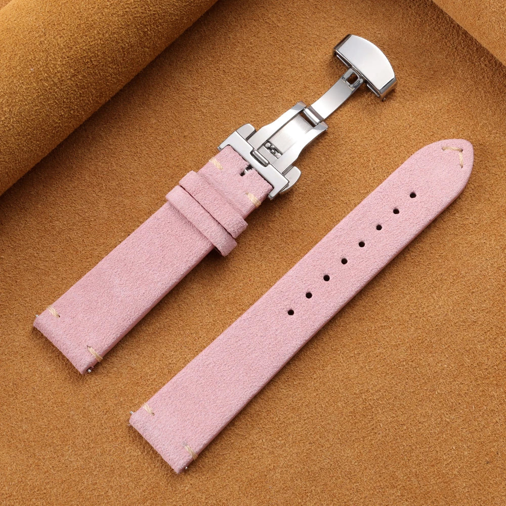 OnePlus Watch Vintage Suede Band with Butterfly Clasp