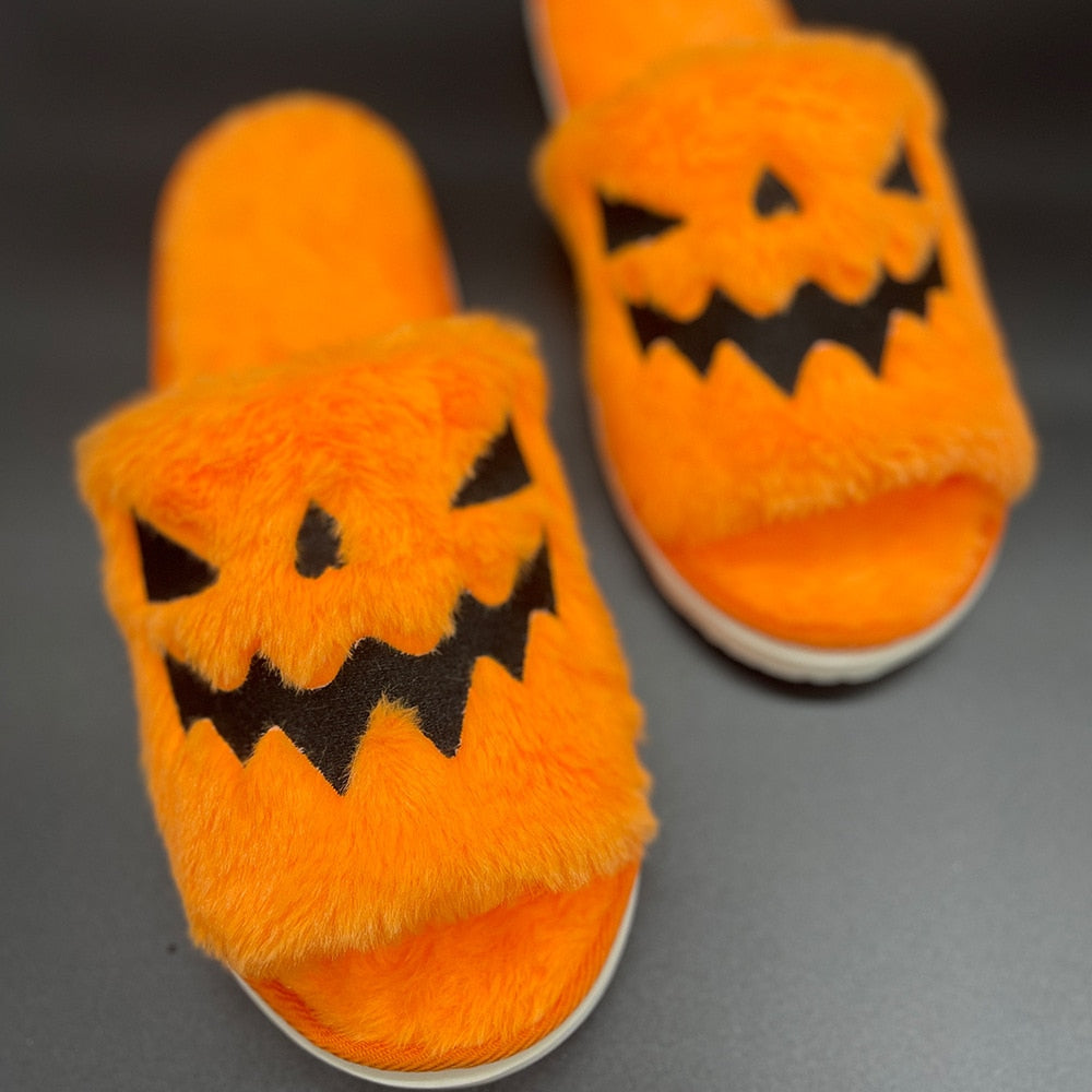 Pantuflas de calabaza de Halloween