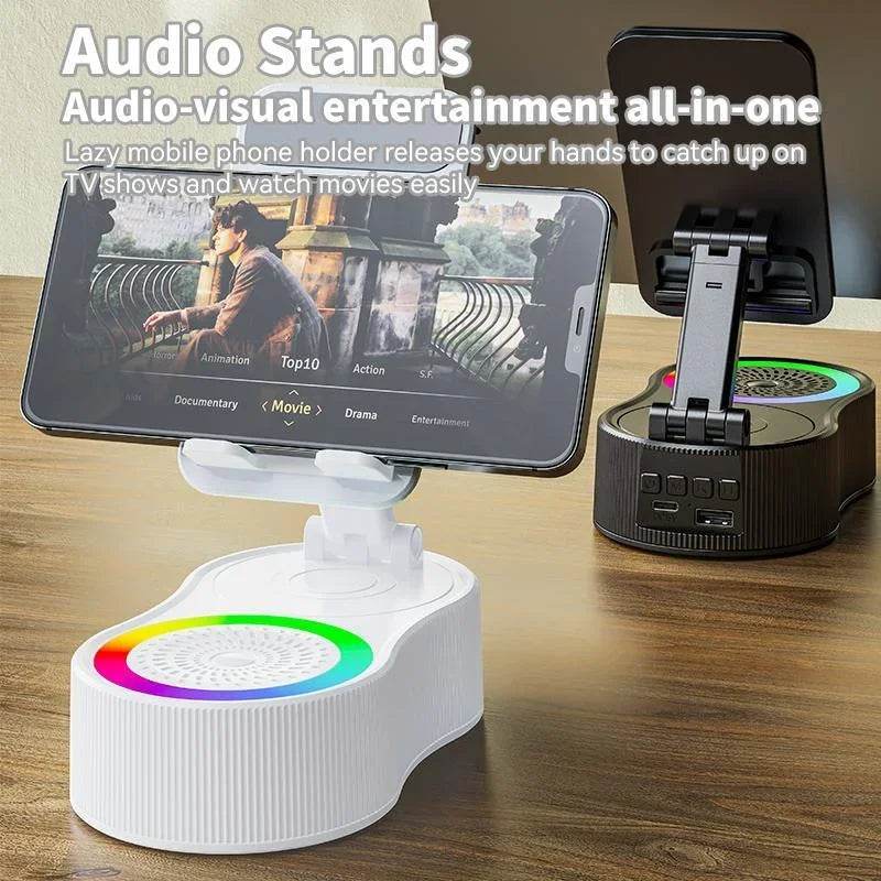 Nuevo soporte para teléfono celular con luz LED y altavoz Bluetooth