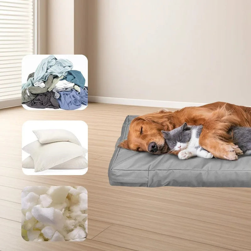 Washable Dog Crate Pad Cover Oxford Cloth Waterproof Dog Bed Cover for Puppy Kitten Replacement Pet Supplies (Only Covers)
