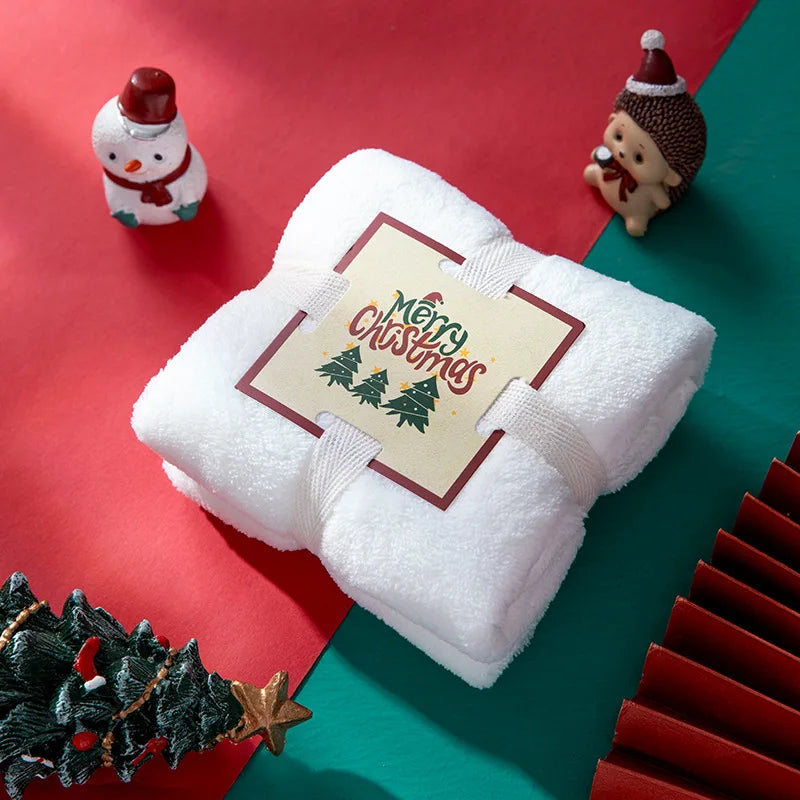 Christmas Face Towel, , Souvenir, Creative Gift Towel, Soft and Highly Absorbent Pure Cotton Material, Perfect for  Bathroom