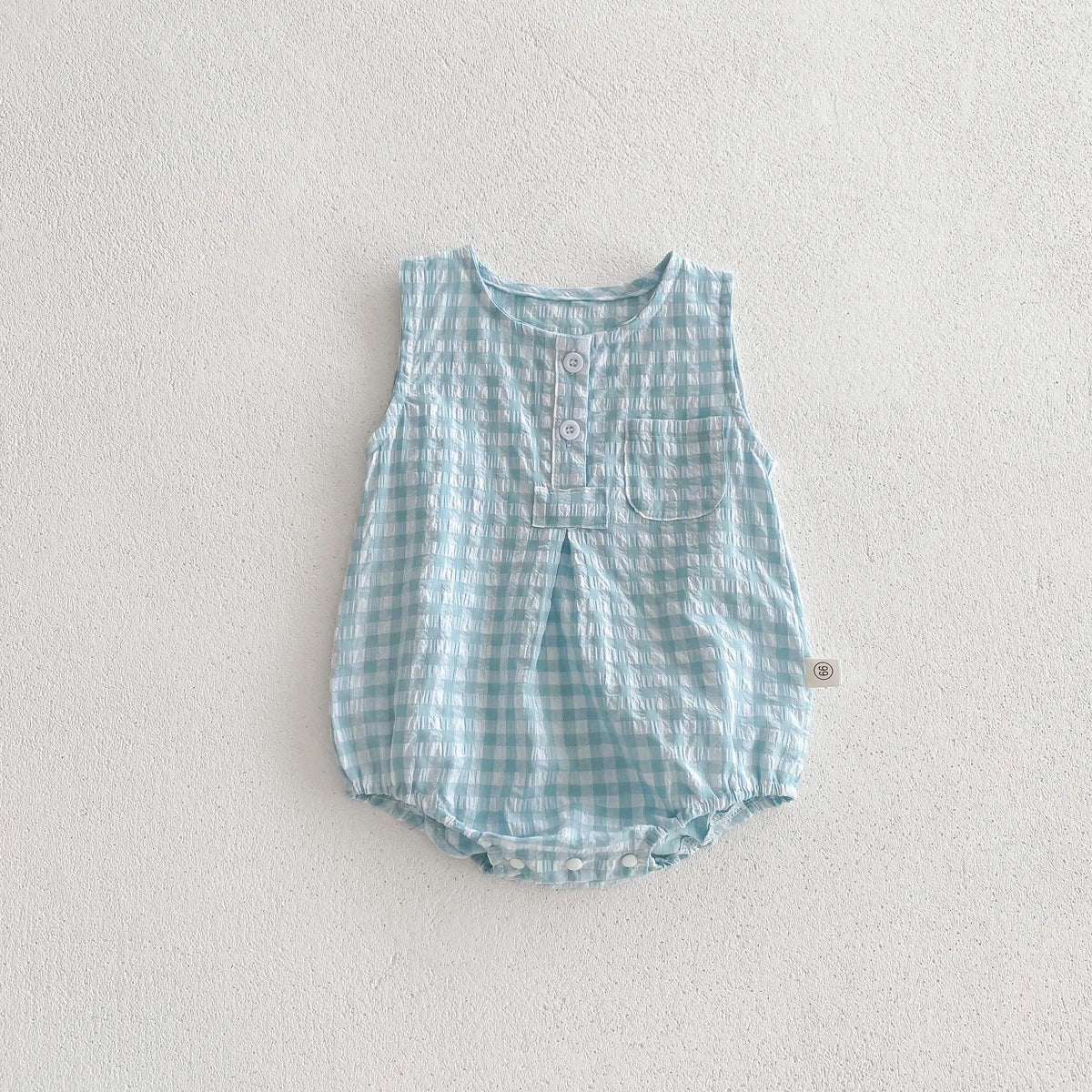 Summer Baby Girls Sleeveless Romper  Plaid Newborn Baby Bodysuit  0-2 Years Old Infant Jumpsuit