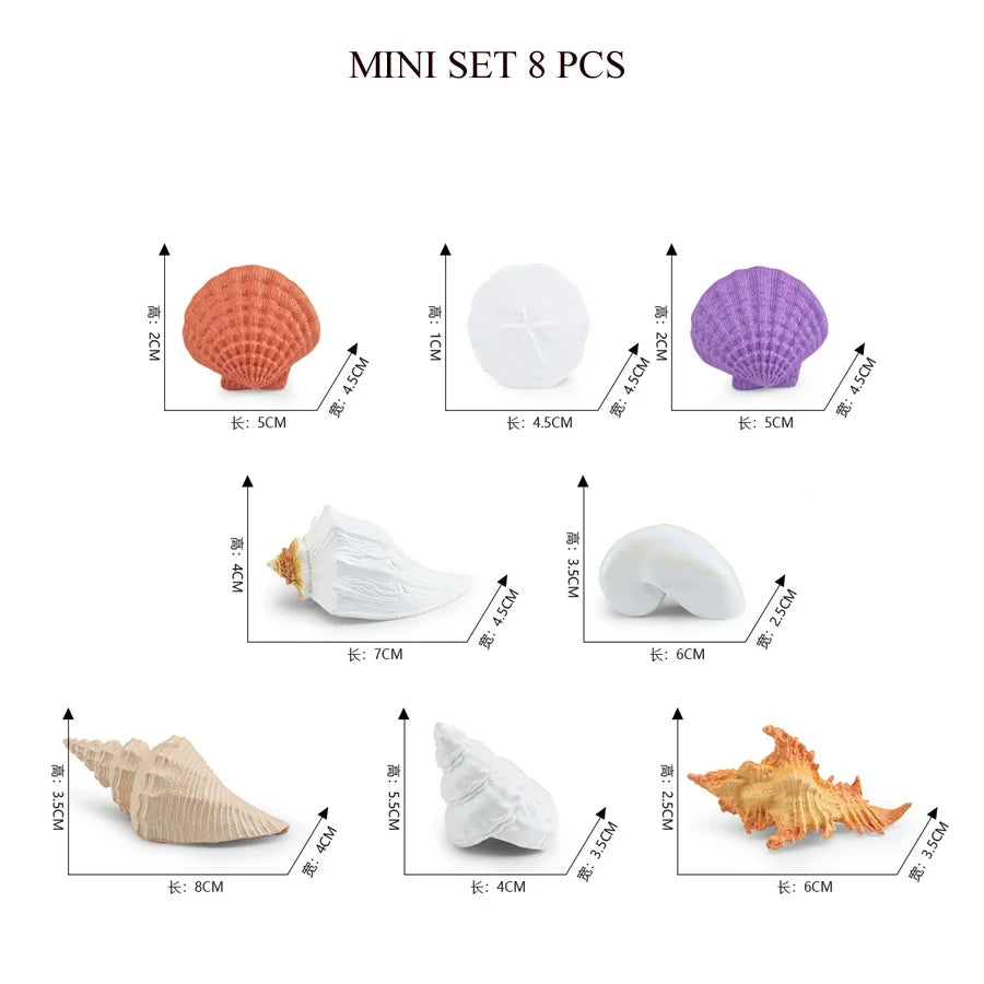 Realistic Mini Ocean Animal Figurines Plastic Marine Sea Creatures Whale Shark Dolphin Turtle Penguin Model Playset Gift for Kid