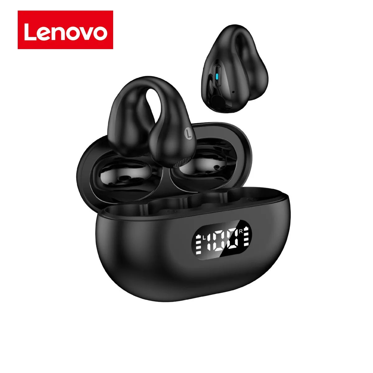 Lenovo Original Portable Bone Conduction Earphones Bluetooth 5.3 HiFi 9D Stereo Noise Reduction Earbud Outdoor Sports Headset