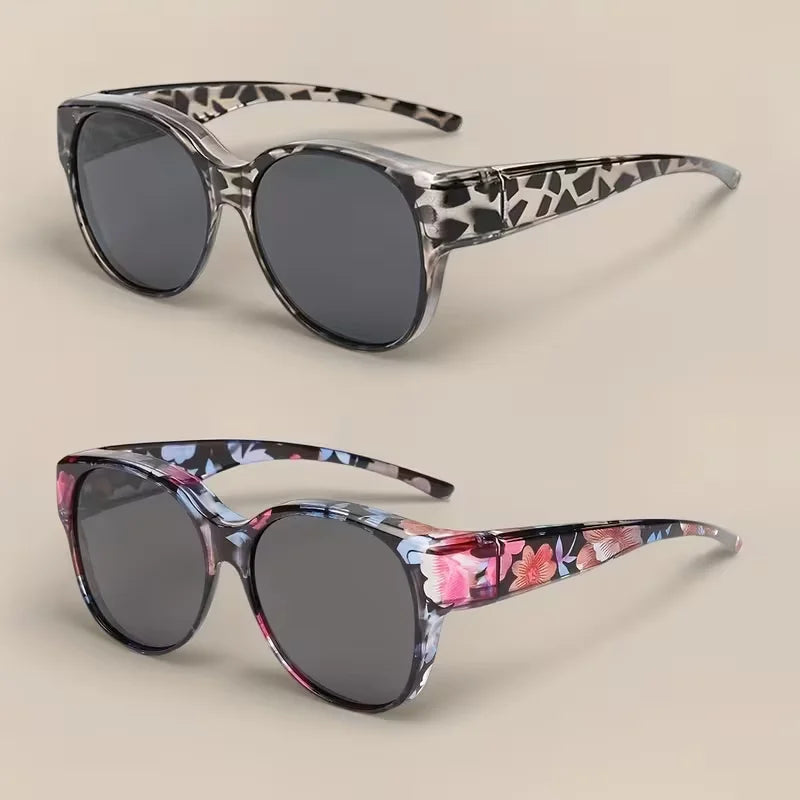 2-Piece Set of Fashionable Large Frame Glasses, Suitable for Both Men and Women for Outdoor Decoration