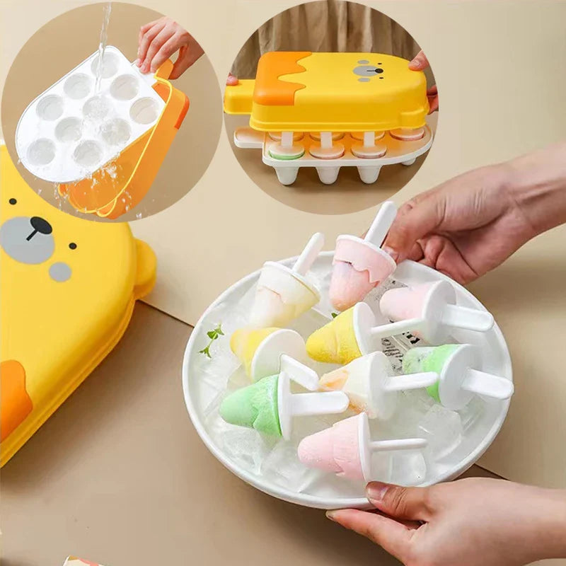 Molde para helado con forma de oso.