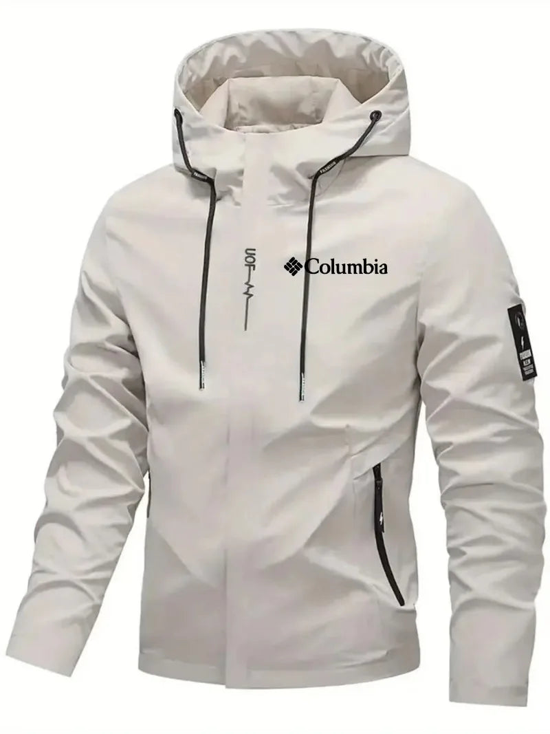 2026 Men's Waterproof Raincoat Hooded Lightweight Cycling Jacket Street Style Hiking Windproof Outdoor Leisure