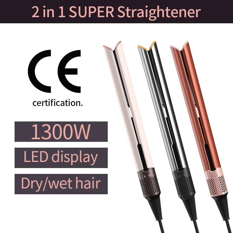 2 in 1 with Display Professional Hair Straightener 1300w Hair Dryer