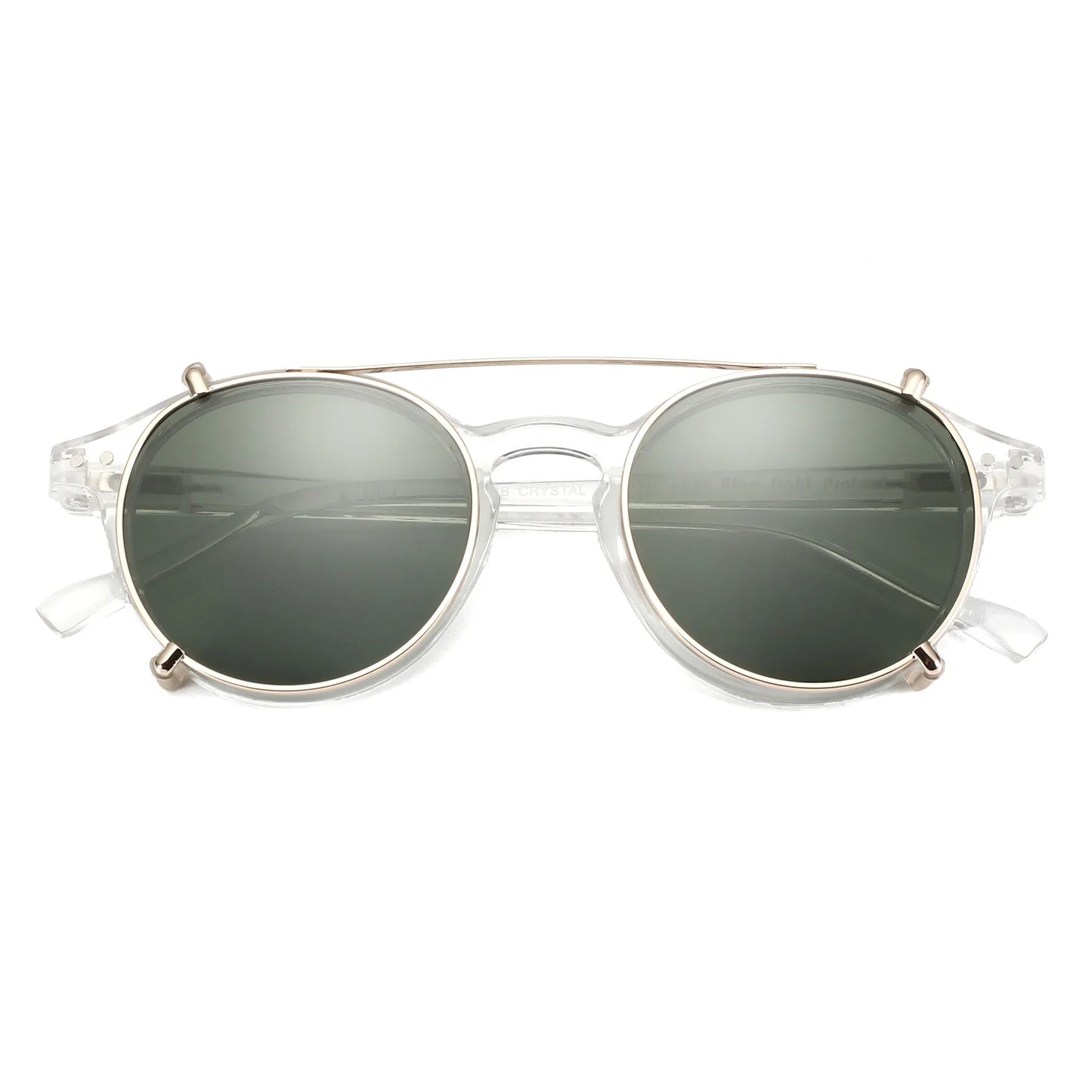 ZENOTTIC-Steampunk Style Clip On Sunglasses for Men Women Anti Blue Light Glasses+Polarized Clip Fashion/Retro Computer Eyewear