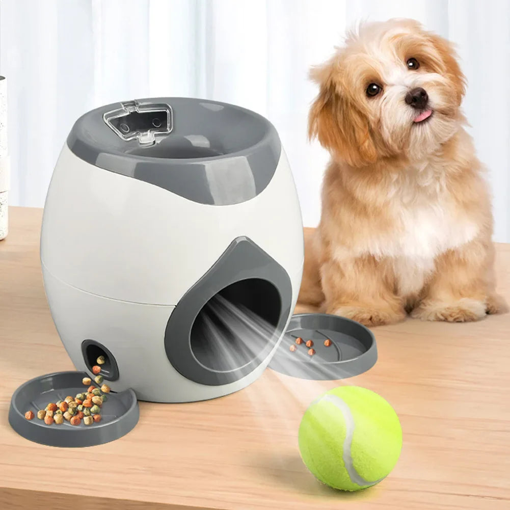 Automatic Dog Ball Launcher Dog Tennis Food Reward Machine Dog Tennis Ball Machine Slow Feeder for Small and Medium Dogs Feeder