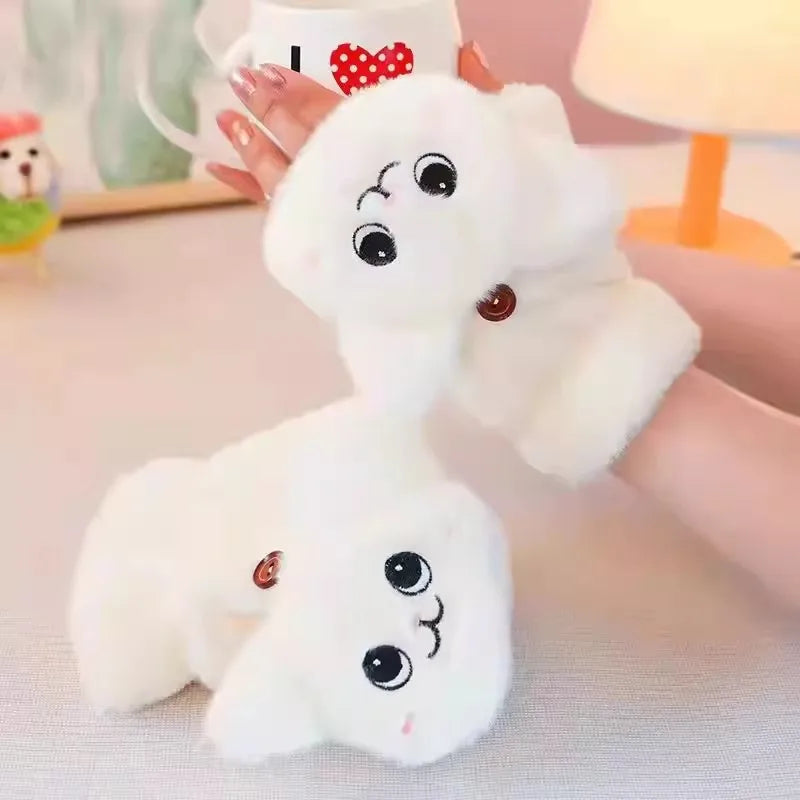 Manoplas de peluche de gato kawaii