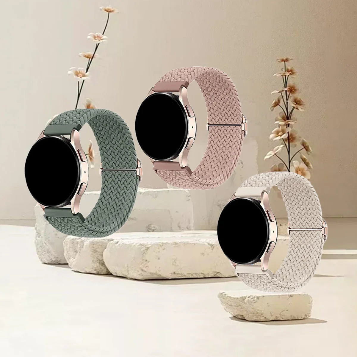 Suunto Race, Vertical & 9 Peak Braided Stretch Loop Band 3-Pack