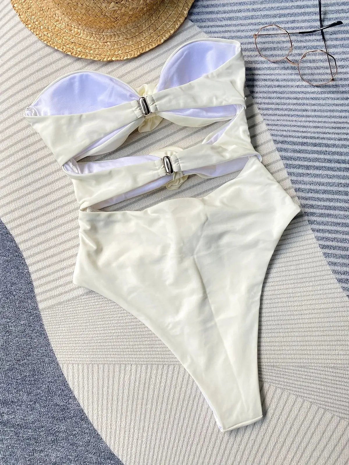 T-Shirts Sexikinis Swim White & Pink One Piece Women's Swimsuit - Flattering Fit, Premium Quality