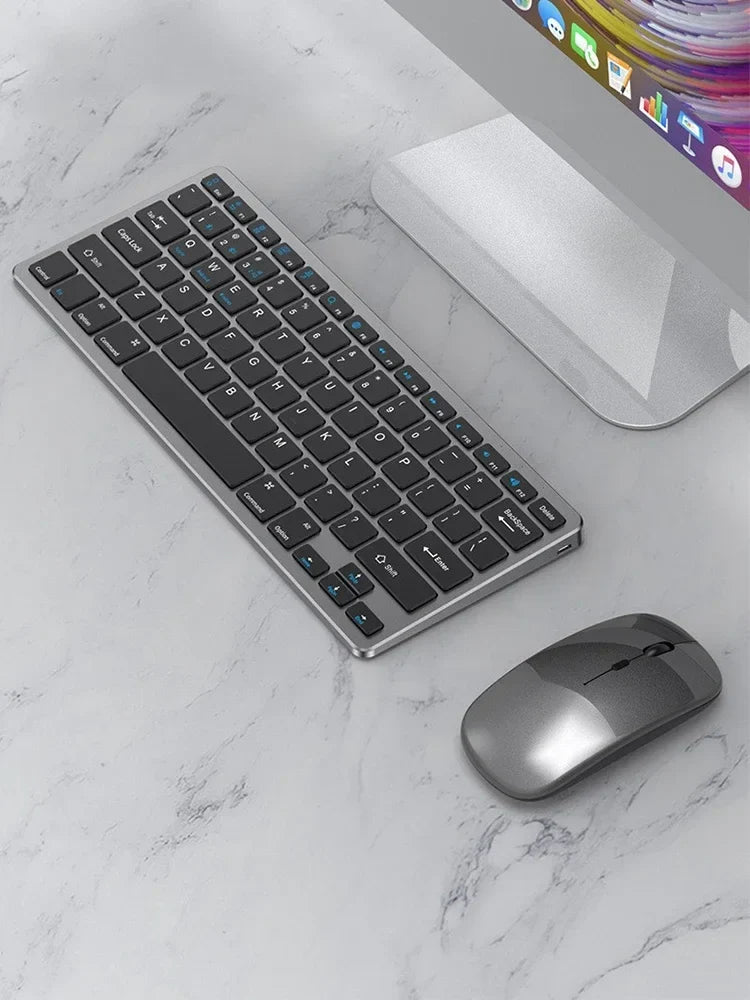 2.4G Wireless Keyboard Mouse Set Bluetooth 5.0 Keyboard Mouse Combo 2 modes Mini Keyboard Mouse For Laptop PC Accessories