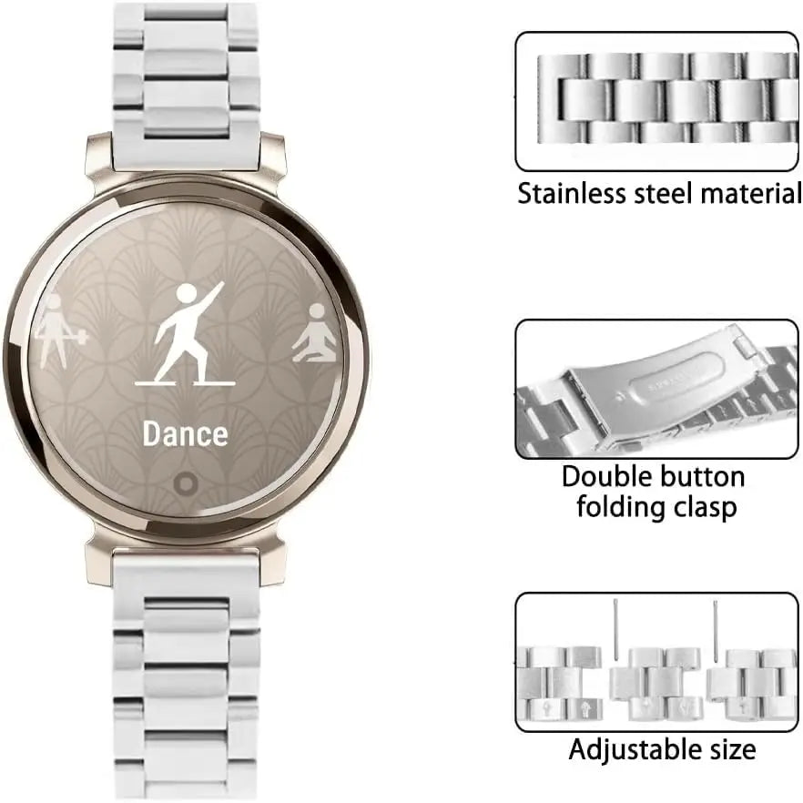 Garmin Lily 2 & 2 Active 14mm Stainless Steel Link Bracelet