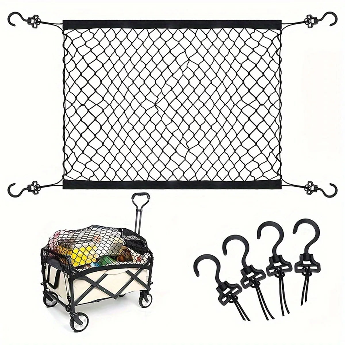 Camping Cart Guard Net, Camping Cart Net Bag, Small Cart Guard Net