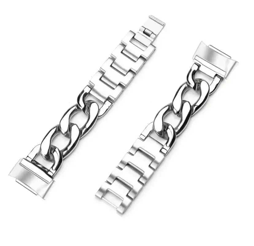 Fitbit Charge 5 & 6 Curb Chain Stainless Steel Bracelet Band