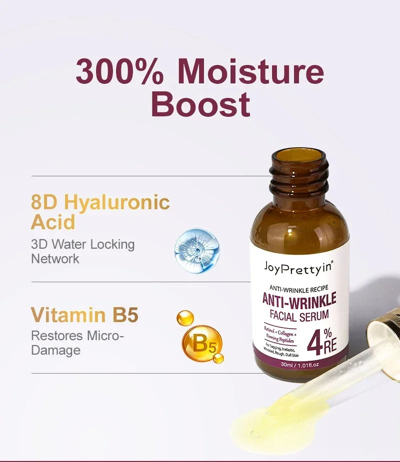 Retinol facial essence smoothes, moisturizes, reduces fine lines, tightens and nourishes essence