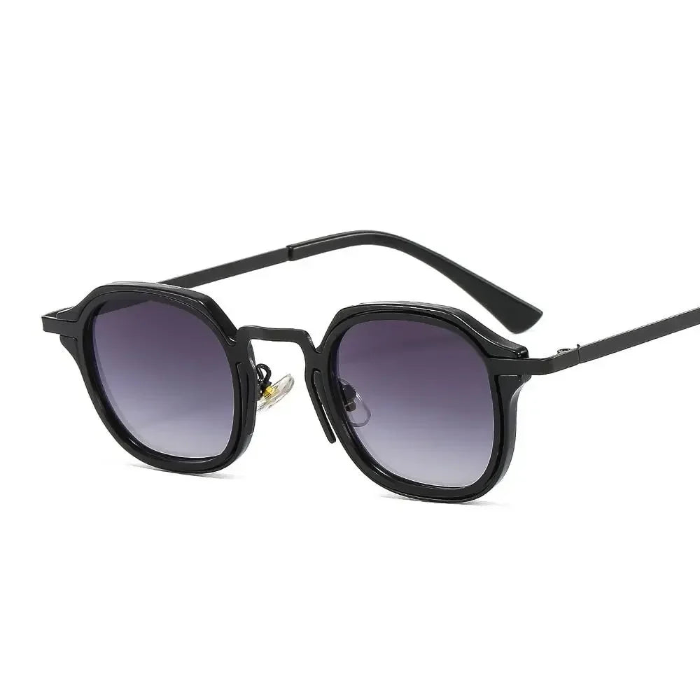 Fashion Small Square Sunglasses for Women Men Retro Tea Brown Punk Shades Vintage Trendy Driving Sun Glasses