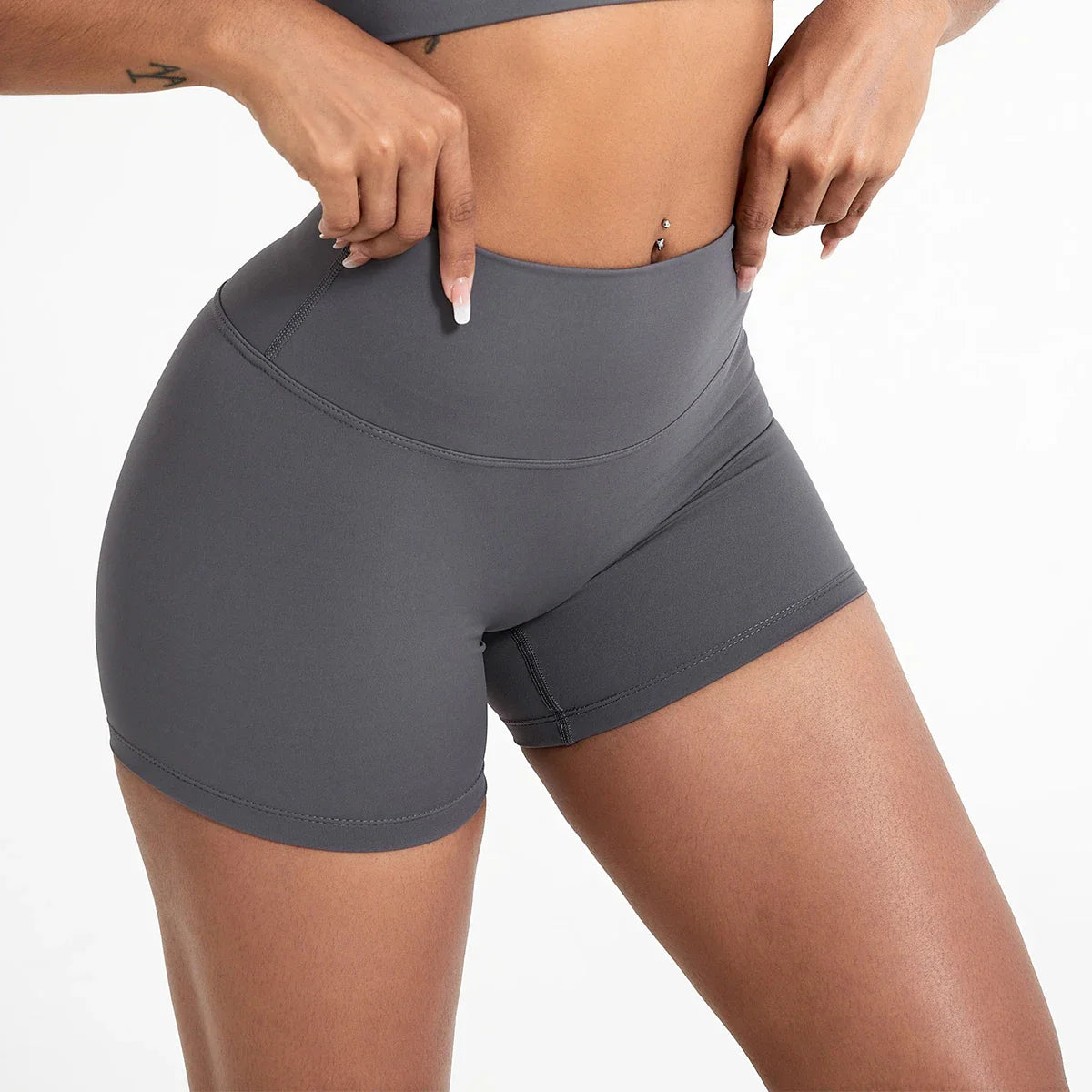 Pantalones cortos de gimnasio tipo leggings con efecto push-up para glúteos de mujer