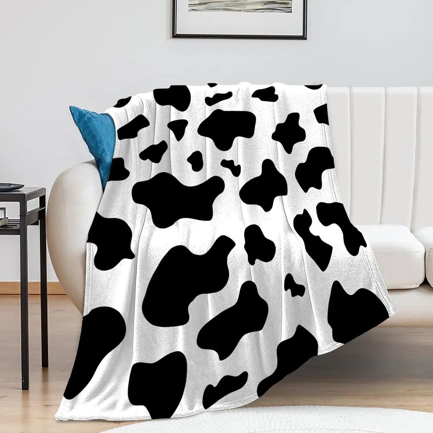 Manta de Franela Estampado de Vaca
