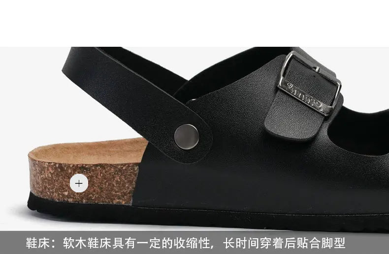 Zapatos Unisex Mujer y Hombre Sandalias de Corcho con Tira Trasera Zuecos Gladiador