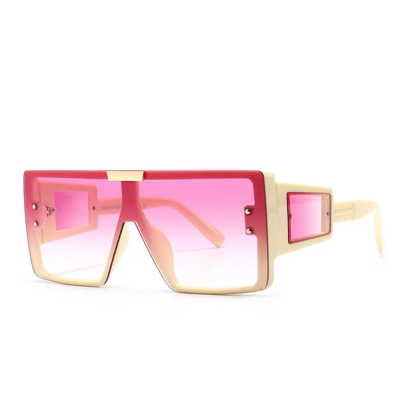 Shield Visor Mask Sunglasses Women Men Oversized Windproof Punk Glasses Square Big Frame Goggles Shades Sport UV400 Oculos