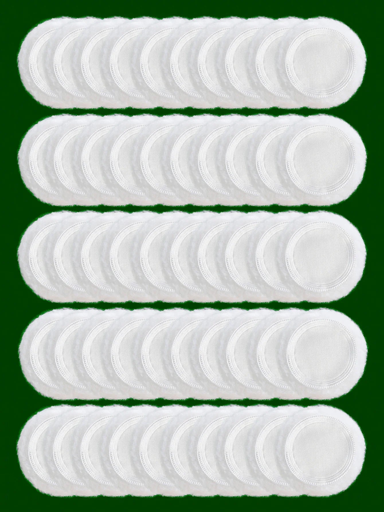 2-5-10-20Pcs Portable and Practical High-Grade White Round Powder Puff for Base and Fixing Makeup