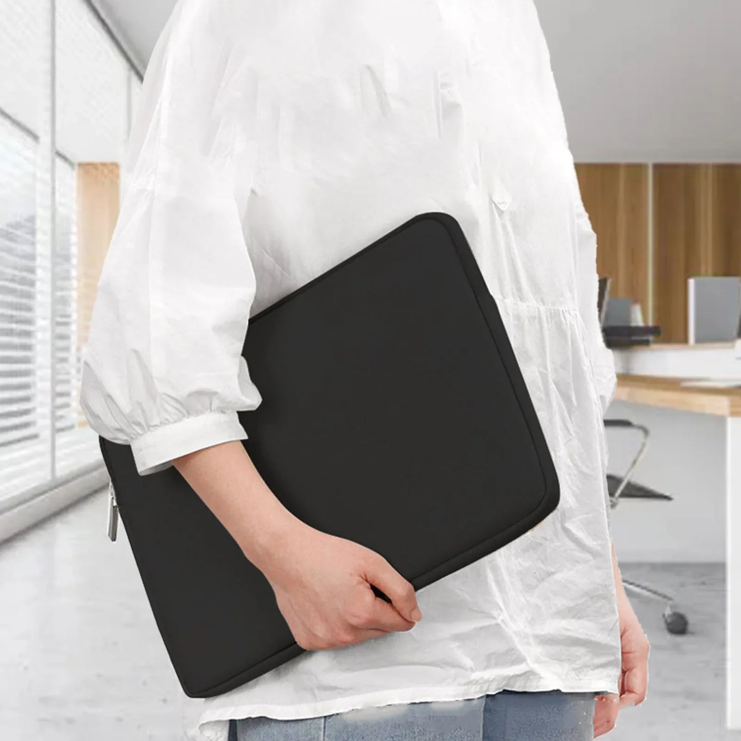 Tablet Bag Black Water Proof Neoprene Foam Portable Tablet Carrying Case with Zip for Laptop Tablet Sleeve Bag Tablet Travel Bag