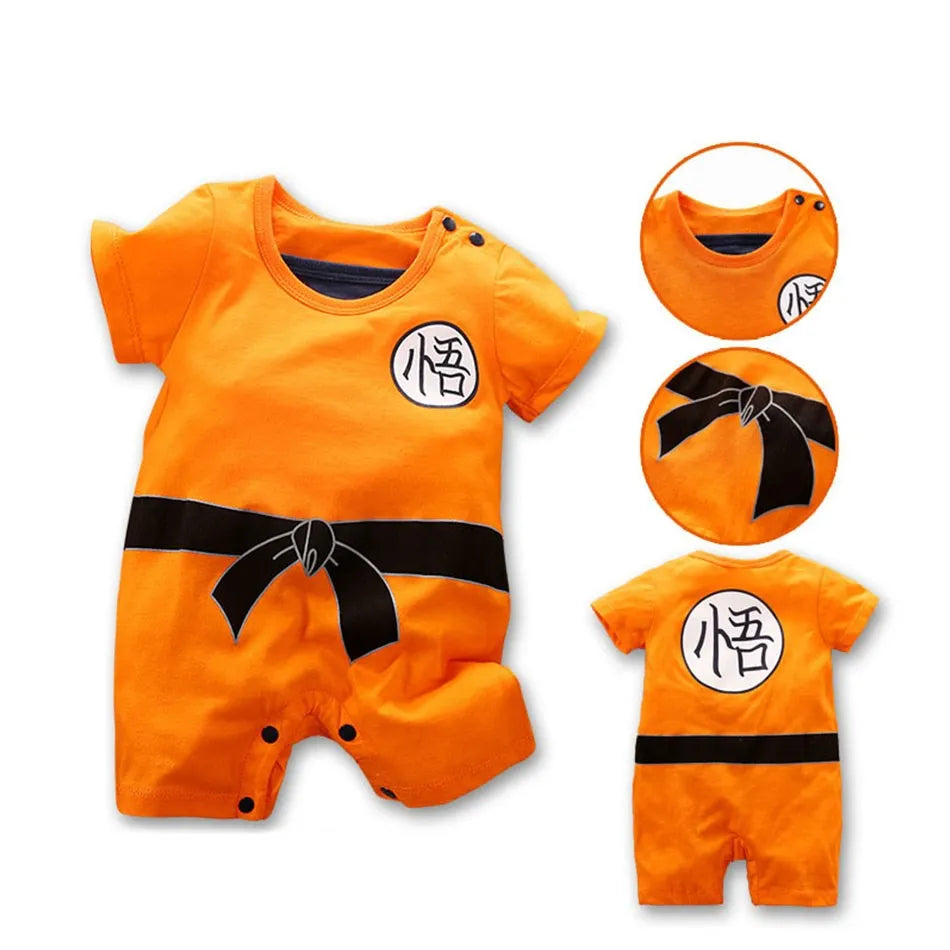 Baby Anime Clothes Vegeta Rompers Newborn Kuririn Roshi Training