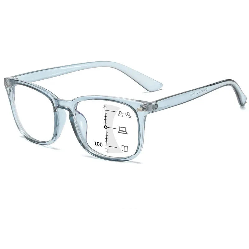 Intelligent Automatic Zoom Progressive Multifocal Anti-Blue Light Reading Glasses Dual-Vision for Men And Women
