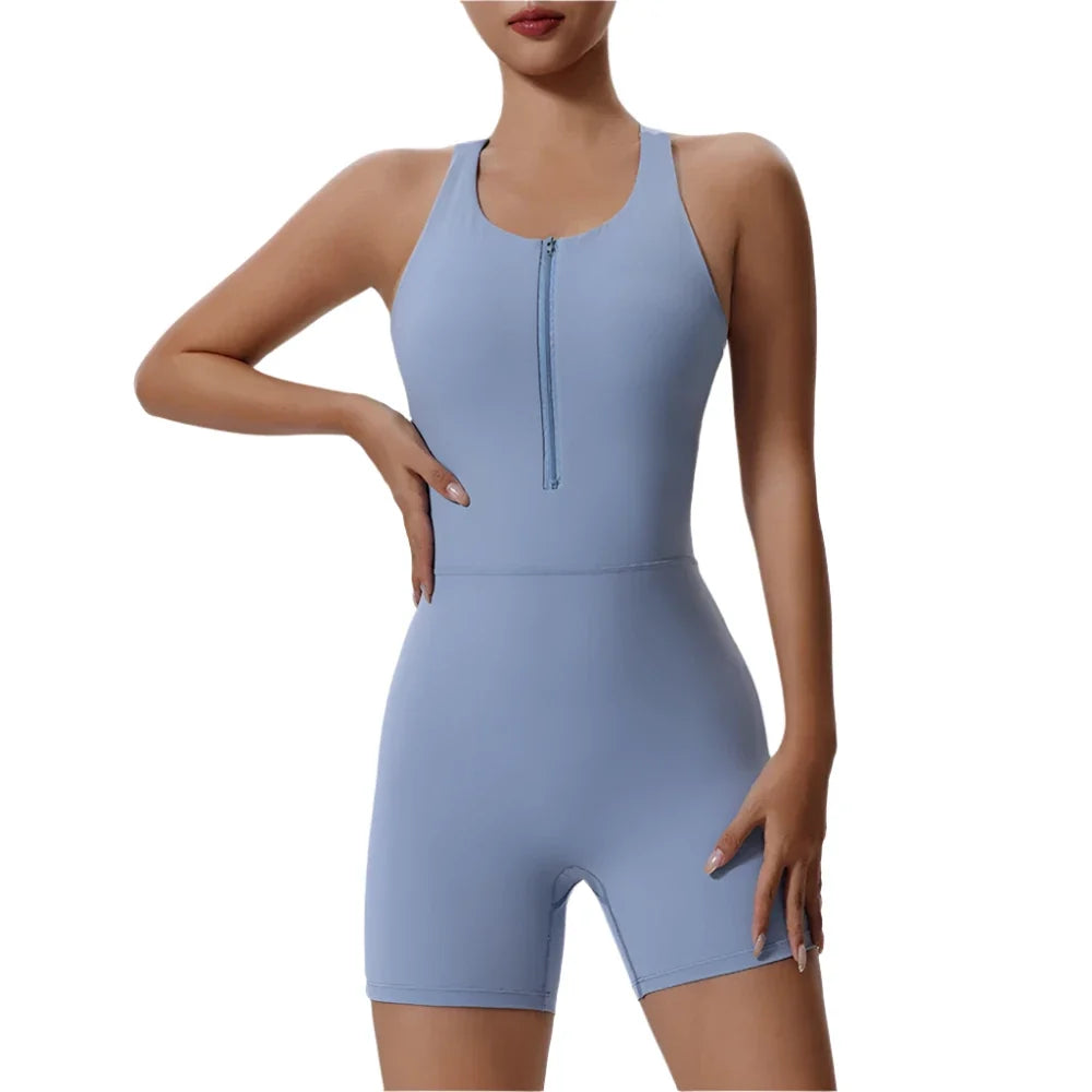 Sporty Sleeveless Jumpsuit