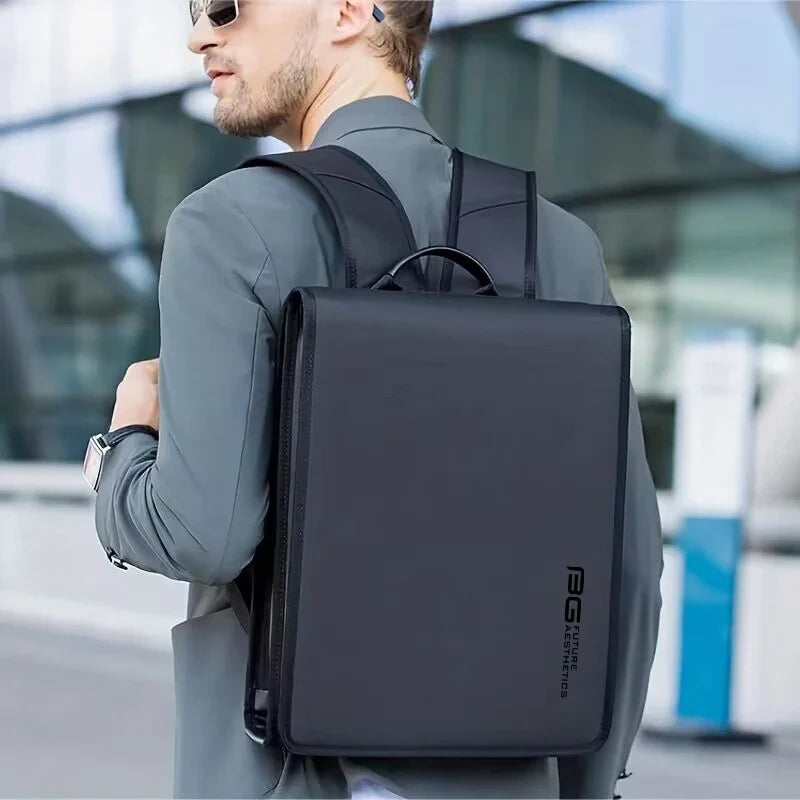 BANGE New Design Men Backpack Waterproof Fits for 14.1 inch Laptop Bag Teenager Travel Bag School Bag City Business Backpack Man